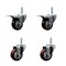 Service Caster 3 Inch Maroon Polyurethane Swivel 34 Inch Threaded Stem Caster Set 2 Total Lock Brakes SCC-TSTTL20S314-PPUB-MRN-34212-2-S-2 - alternate 1